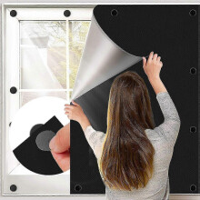 Magnetisches Verdunkelungsrollo, kein Bohren erforderlich, 100 x 145 cm, isolierendes Verdunkelungsrollo aus Stoff für Dachfenster – Sonnen