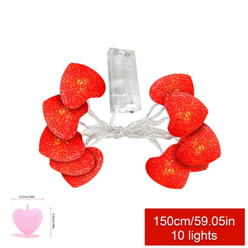 10er-Packung herzförmige LED-Lichterketten 1