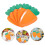 Worgeous24pcs Πιάτα Χάρτινα για Πασχαλινό Πάρτι Πιάτα σε Σχήμα Καρότου για 1