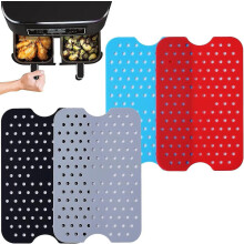 Silikónový hrniec do duálnej fritézy, 2 ks silikónová vložka do fritézy, silikónový košík do duálnej fritézy, stojan do fritézy, p