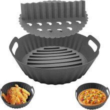 Silikon für Heißluftfritteusen, sichere Silikoneinlagen für Heißluftfritteusen, Silikonform für Heißluftfritteusen, Silikonschüssel für Heiß
