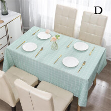 Staubdichte karierte Tischdecke, waschbare Tischdecke