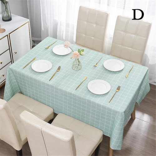 Staubdichte karierte Tischdecke, waschbare Tischdecke