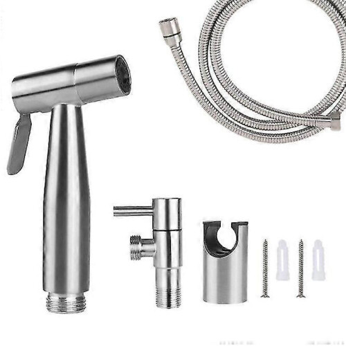 WC-Brause, Bidet-Brause, 150 cm, gebürstet