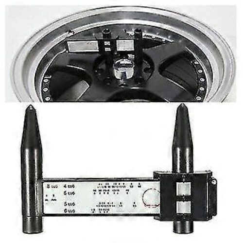 4 5 6 8 Lug PCD Gauge Ruler Car Wheel Bolt Pattern Measuring Tool 1