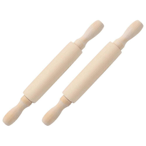 Conjunto de 2 Mini Rolos de Massa Infantis Antiaderentes para Amassar Massa e Argila 1