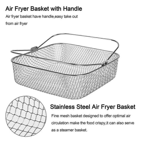 Cesto quadrado de 8,19 polegadas para fritadeira a ar Instant Vortex, acessório para fritadeira a ar. 1