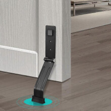 Magnetischer Türstopper mit Fußpedal zum Öffnen und Schließen der Tür, schwarz, für die Unterseite der Tür