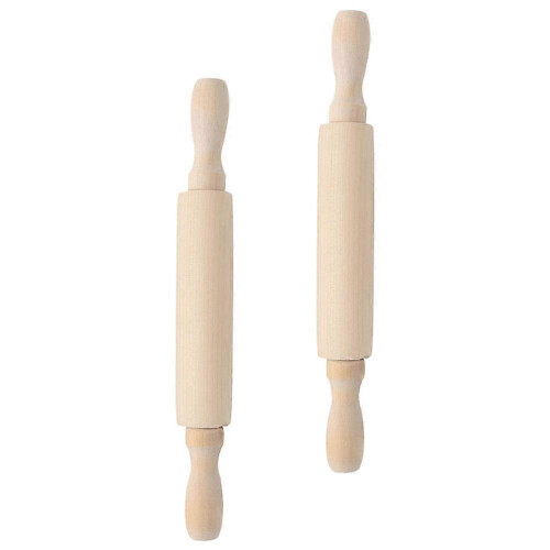 2Pcs Mini Rolling Pin Kids Rolling Pin Nonstick Rolling Pin Pastry Dough Roller Clay Rolling Pin 2
