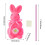 Flocked Easter Rabbit Ornament Pink 7.9 inch 3