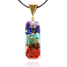 7-Chakra-Reiki-Heilung-Yoga-Halskette mit Anhänger aus Naturstein – Schmuckgeschenk