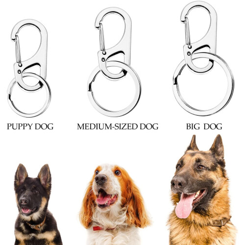Set di targhette identificative per cani con anelli per collari e pettorine3 2