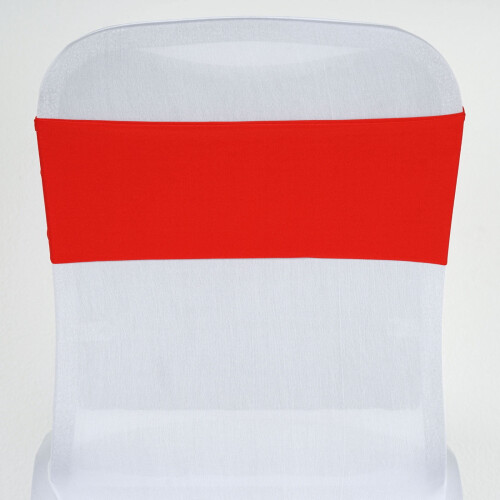 BalsaCircle spandex szék öv piros 5 db