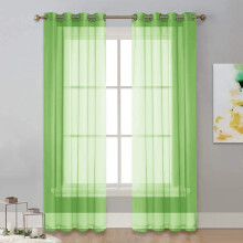 Pachet de 2 perdele transparente din poliester, 132x233 cm