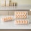 Stackable Egg Storage Container for Fridge & Pantry, Clear Dispenser Tray to Prevent Rolling/Cracking, Compatible with Standard Eggs 6
