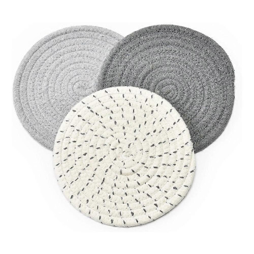 Topflappen-Set aus hitzebeständiger Baumwolle, inklusive Untersetzer-Set 2