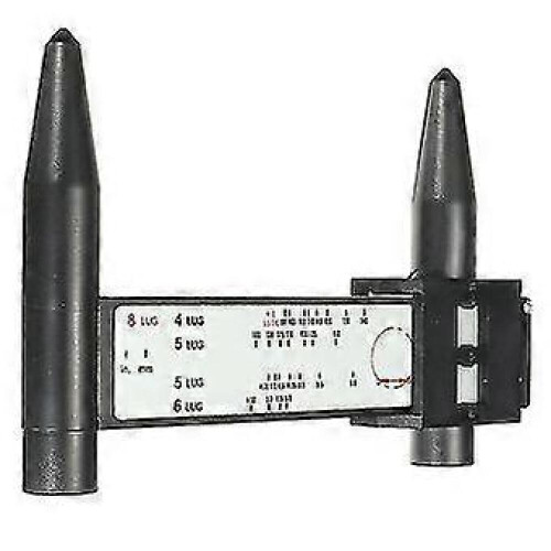 4 5 6 8 Lug PCD Gauge Ruler Car Wheel Bolt Pattern Measuring Tool 2