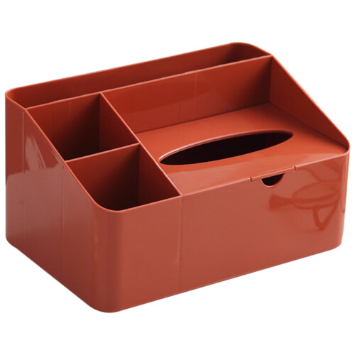 Rote PP-Taschentuchbox mit Deckel (1 Stück) 2