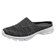 Damen-Sneaker mit offener Ferse, Slipper, bequeme Slipper ohne Fersenriemen (Grau, Größe 8,5)