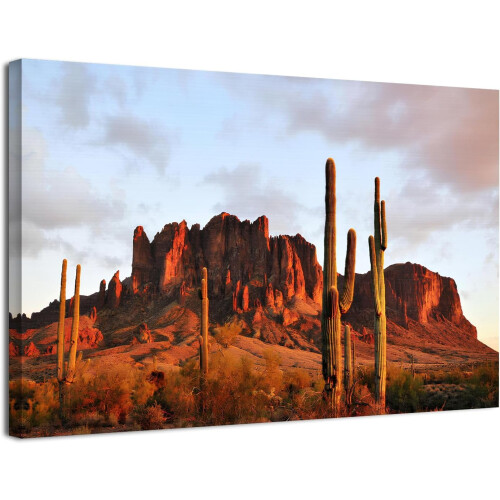 Superstition Mountain Canvas Wall Art 50 x 75 cm