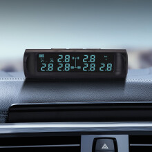 Solární TPMS senzor pro 6 pneumatik pro obytné vozy, autobusy a nákladní vozy – LCD displej, kompatibilní s Huiop Cometx