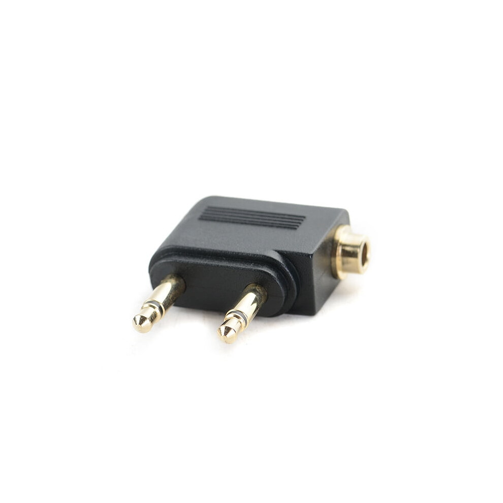 3.5Mm Plated Airplane Headphone Adapter/Converter For Dual Mono Audio Jack Gold 9450273710426