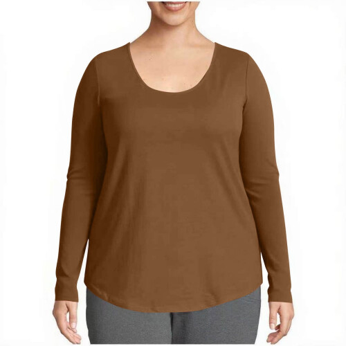 Γυναικεία T-shirts Casual Μονόχρωμα Oversize Μπλούζες με Στρογγυλή Λαιμόκοψη και