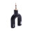 2 PCS Dual Headphone Jack Splitter Cable for Headset Adapter Black 5