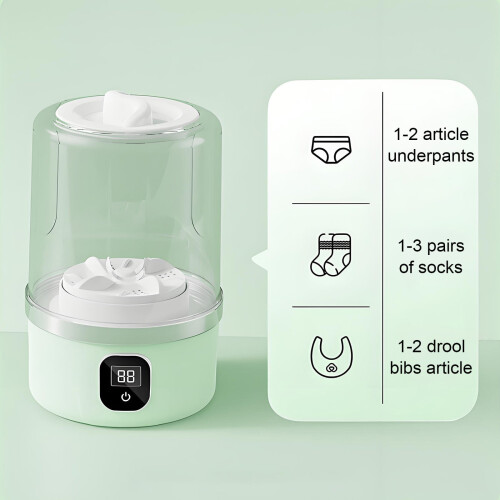 Portable Mini Laundry Washer Rechargeable 2 Wash Modes 2