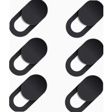 Confezione da 6 copri webcam compatibili con iPhone, iPad, smartphone, tablet e laptop – Sottili, neri, per la privacy.