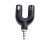 2 PCS Dual Headphone Jack Splitter Cable for Headset Adapter Black 7