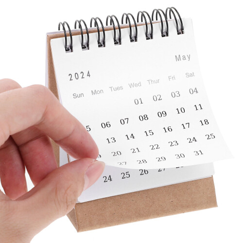 Calendario da scrivania 2024, formato piccolo, multicolore, ideale per ufficio e casa. 2