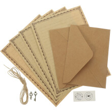 2 ensembles de carnets de voyage rétro, papier à lettres et enveloppes, papier épais brun clair, kit d'écriture