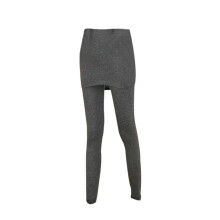 Leggings met aangehechte rok voor dames, donkergrijs, polyester-katoenstijl, geschikt voor lente en herfst (1 stuk)