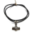 Retro Necklace, Thor's Hammer Mjolnir, Artificial Leather, Gold 1