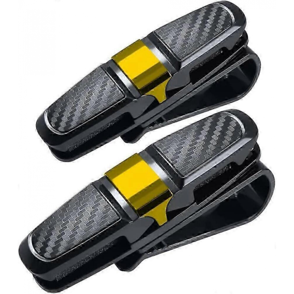 Car Visor Sunglass Frames With Ticket Holder, + Black/Gold 7771292230682