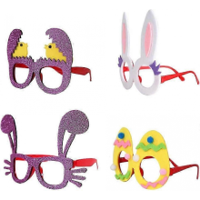 Easter Party Eyeglasses, 4pairs Bunny Egg Glasses for Novelty Prop
