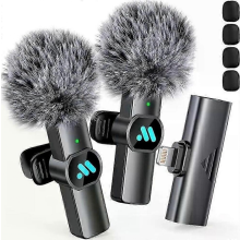 Drahtloses Mikrofon-Set für iPhone und iPad, drahtloses Mikrofon für Videoaufnahmen, Live-Streaming, Interviews, YouTube, TikTok und Vlogs.