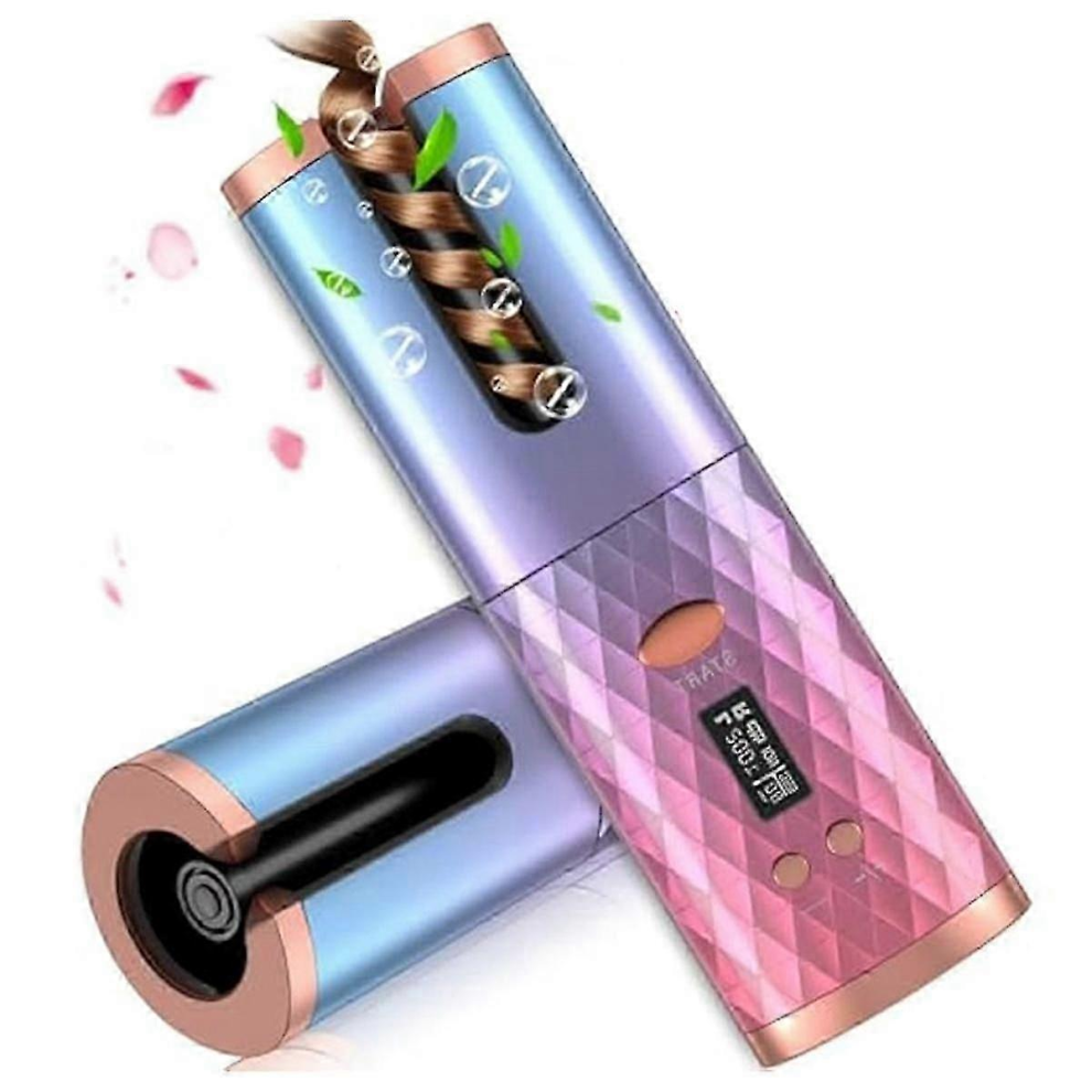 Cordless Auto Hair Curler, Rotating Curling Wave Wand Styling Tool with Auto Shut Off