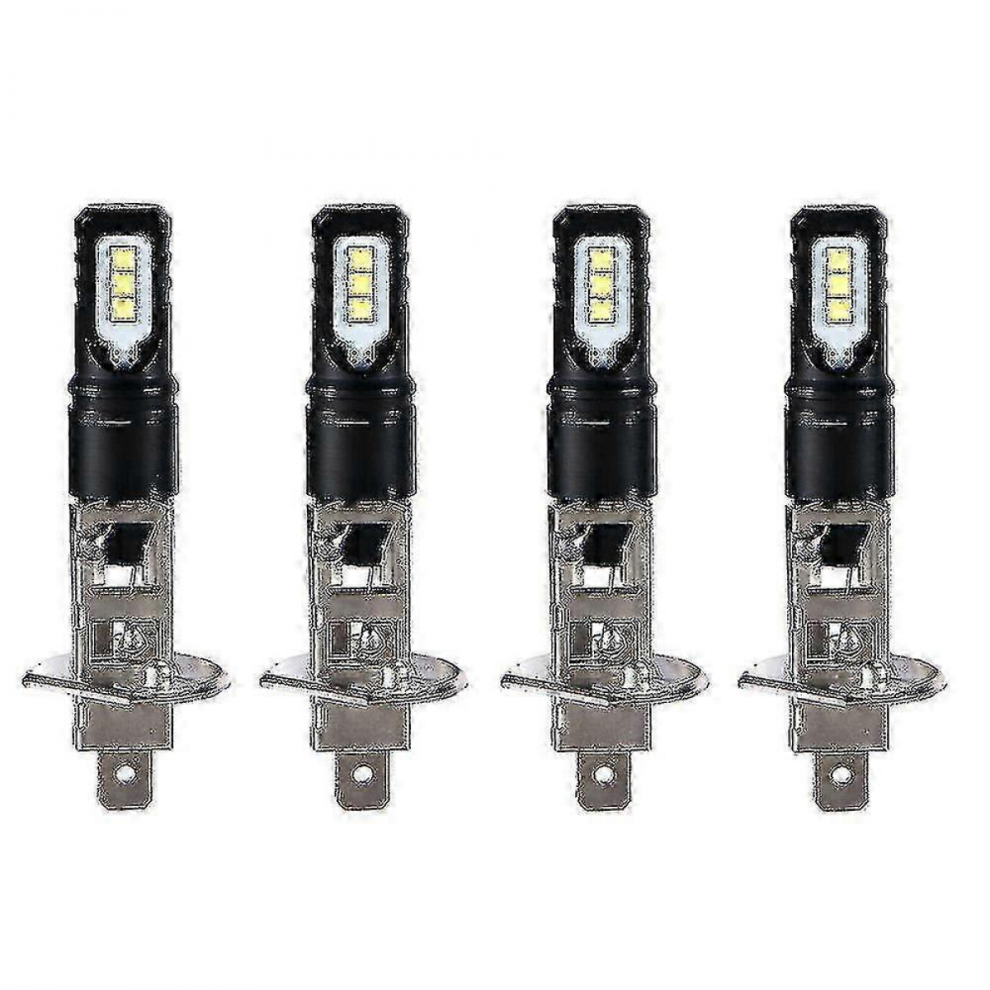 4X H1 6000K Super Bright 6000Lm Led Head Bulb Kit High Beam Drl Fog White/Light 3131741378770
