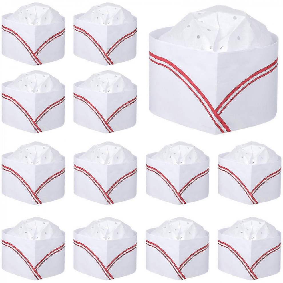 20Pcs Paper Chef Hats Disposable Cooking Hats Adult Chef Caps Costume Paper Hats 8294316131424