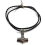 Retro Necklace, Thor's Hammer Mjolnir, Artificial Leather, Gold 2