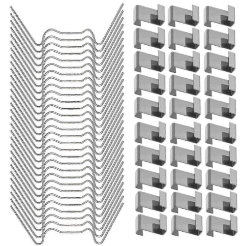 100 clips de fixation pour vitres de serre, clips de fenêtre en acier inoxydable pour fixation de vitres 1