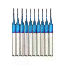 10pcs 1mm Milling Cutter Tungsten Carbide End Mill Tapered Corn End CNC Router Bits Compatible with Wood Metal CNC PCB Milling Tool