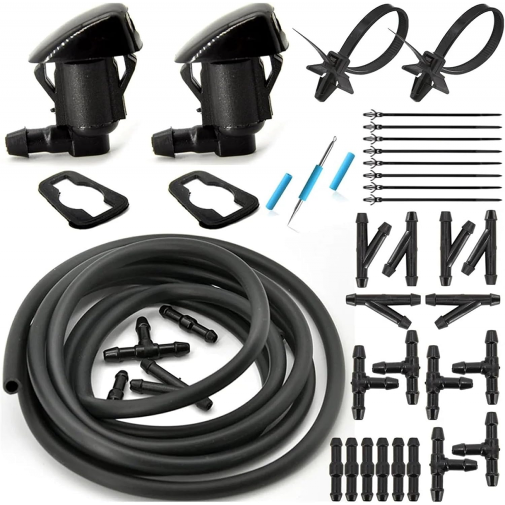 2X Front Windshield Wiper Washer Jet Nozzle Kit Compatible With Jeep Grand Cherokee 2005-2016 Chevy Malibu 2005-2013 Pontiac G6 2005-2010 2025 4301894392896