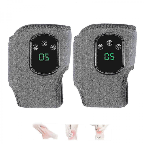 2x 2025 Emsense Fußmassagegerät, kabellos, tragbar, dreifache Massagefunktion, 3 Vibrationsmodi, beheizte Knöchelmanschette für Zuhause, Bür