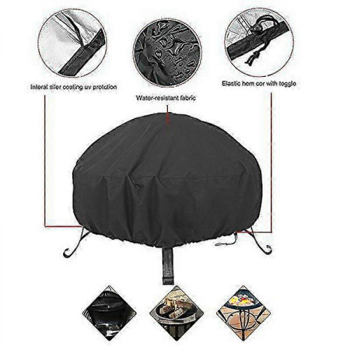 (85*40cm）Protective Cover For Round Fire Bowl, Waterproof 1