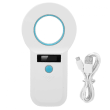 2025 Animal Tag Reader Pet Microchip Scanner Compatible with RFID 34.2Khz/125Khz Rechargeable Support for EMID/FDX?B