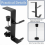 Black Clamp-On Desk Hook for Bag and Backpack Hanging, 2 Pack 4