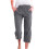 VERUGU Παντελόνι Capris για γυναίκες, μοντέρνο, casual, μονόχρωμο, ελαστικό, φαρδύ 1